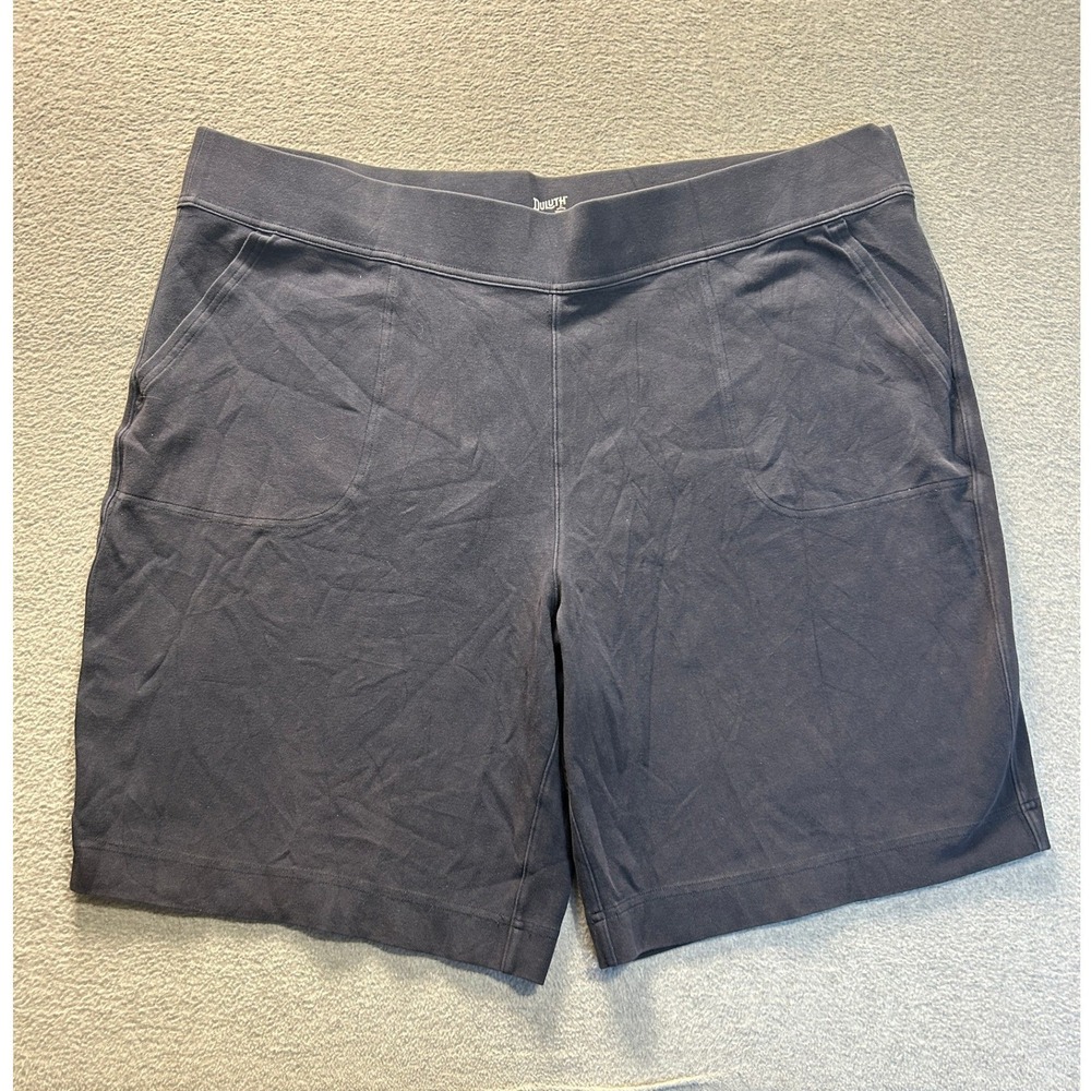 Duluth Trading Co Bermuda Shorts Womens 2X Navy Pull On Casual Outdoor Hiking